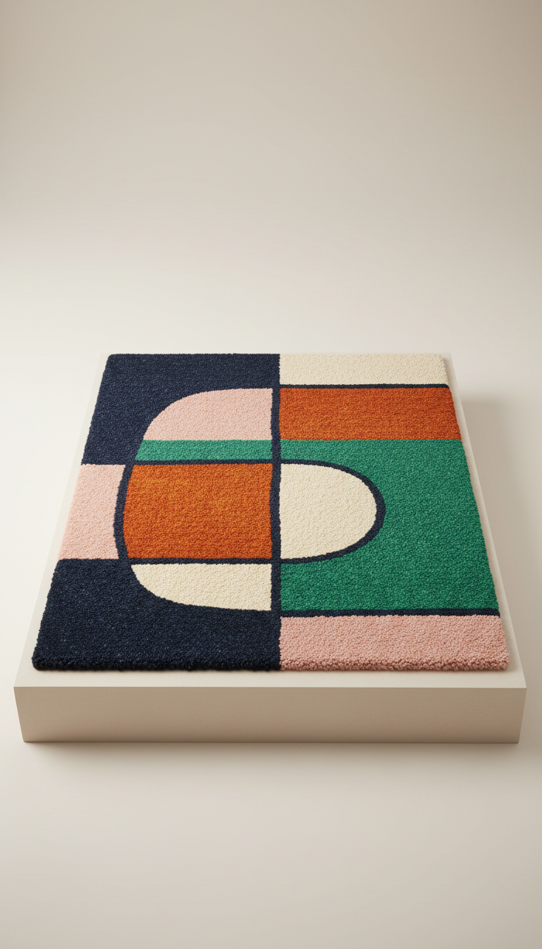 Gallery Green thick pile rug