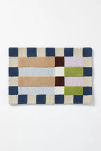 Hand Tufted Floral Rug, Multicolor Botanical Wool Area Rug, Pink Blue Yellow Handmade Carpet for Living Room Bedroom Nursery