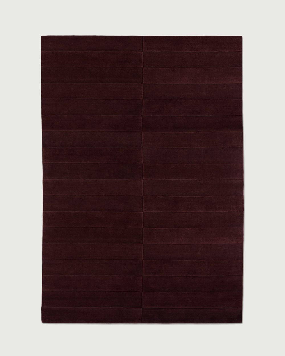 Hand Tufted Burgundy Wool Rug – Modern Solid Minimalist Area Rug Living room Home Decor