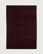 Hand Tufted Burgundy Wool Rug – Modern Solid Minimalist Area Rug Living room Home Decor