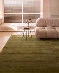 Olive Green Handmade Tufted Wool Rug – Luxury Solid Modern Carpet for Hall and Bedroom (Copy)