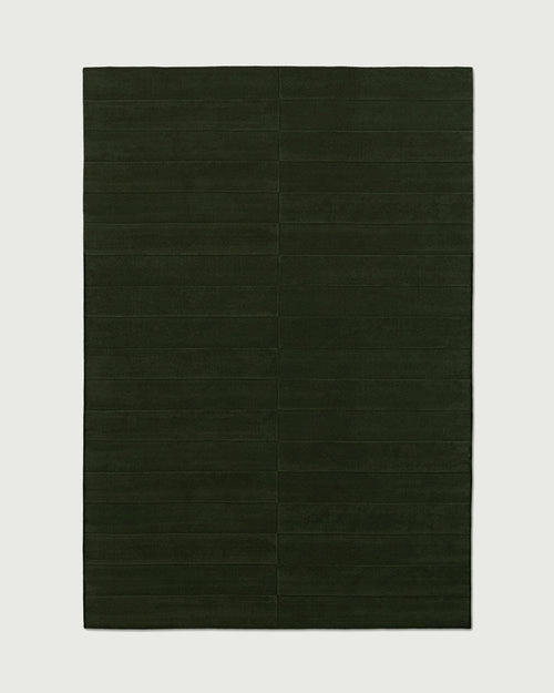 Emerald Forest Green Handmade Tufted Wool Rug – Luxury Solid Modern Carpet for Hall and Bedroom