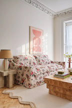 Modern Scalloped Hand Tufted Wool Rug | Cream Beige Area Rug | Luxury Living Room & Bedroom Carpet