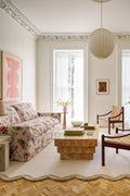 Modern Scalloped Hand Tufted Wool Rug | Cream Beige Area Rug | Luxury Living Room & Bedroom Carpet