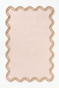 Hand Tufted Wool Rug | Cream Beige Area Rug | Luxury Living Room & Bedroom Carpet