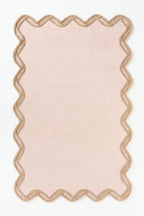 Hand Tufted Wool Rug | Cream Beige Area Rug | Luxury Living Room & Bedroom Carpet