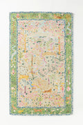 Hand Tufted Garden Oasis Wool Rug | Handmade Botanical Landscape Area Rug | Nature Inspired Carpet