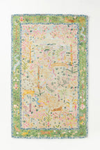 Hand Tufted Garden Oasis Wool Rug | Handmade Botanical Landscape Area Rug | Nature Inspired Carpet