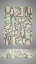 Mist Blue Sculpted Pile Rug