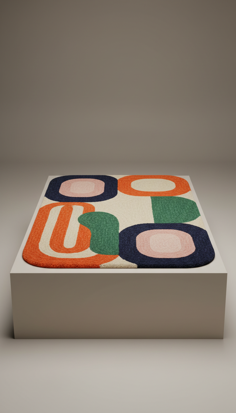 Tangerine Pop silk-accent rug