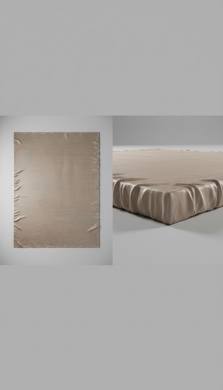 Soft Taupe Silk-Blend Rug